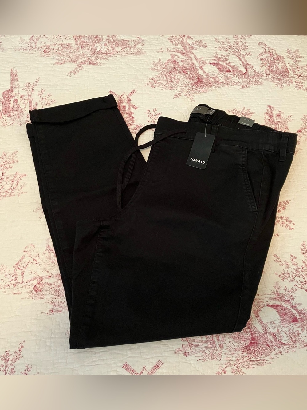 Torrid Pull-On Weekend Straight Stretch Twill Pants - Picture 3 of 5